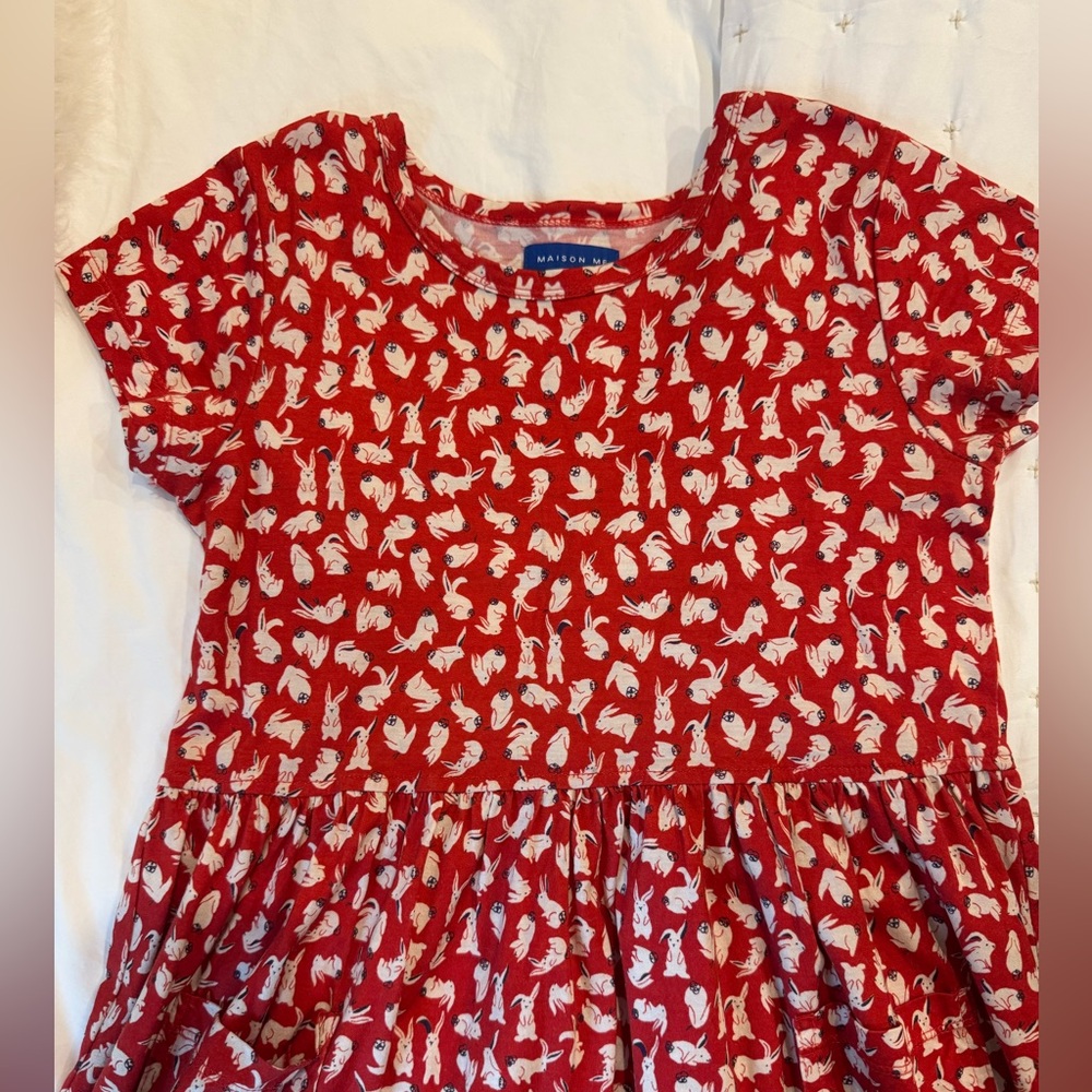 Maisonette red bunny dress - s 8 - great condition